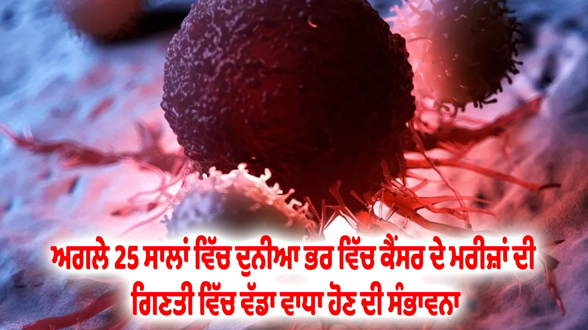 ਅਗਲੇ 25 ਸਾਲਾਂ ਵਿੱਚ ਦੁਨੀਆ ਭਰ ਵਿੱਚ ਕੈਂਸਰ ਦੇ ਮਰੀਜ਼ਾਂ ਦੀ ਗਿਣਤੀ ਵਿੱਚ ਵੱਡਾ ਵਾਧਾ ਹੋਣ ਦੀ ਸੰਭਾਵਨਾ