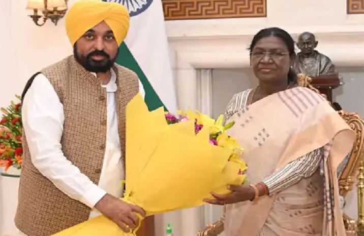 ਮੁੱਖ ਮੰਤਰੀ ਭਗਵੰਤ ਮਾਨ ਨੇ ਰਾਸ਼ਟਰਪਤੀ ਦ੍ਰੋਪਦੀ ਮੁਰਮੂ ਨਾਲ ਕੀਤੀ ਮੁਲਾਕਾਤ